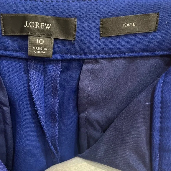 J. Crew Royal Blue Women's Trousers Kate Pant Size 10 Style BK251 - Picture 3 of 7
